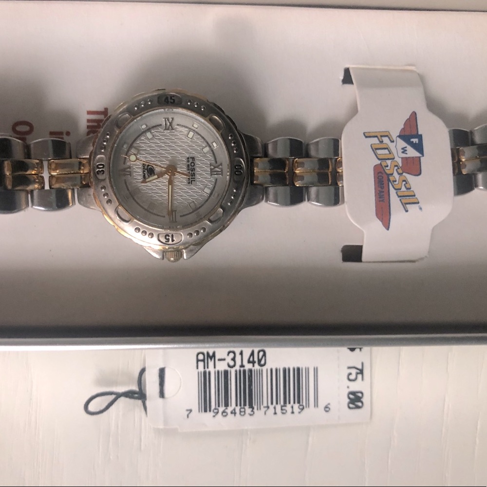 Fossil 2 Tone metal watch